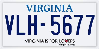 VA license plate VLH5677