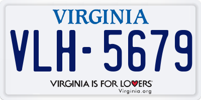 VA license plate VLH5679
