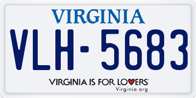 VA license plate VLH5683