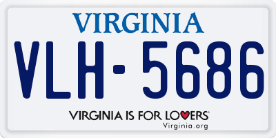VA license plate VLH5686
