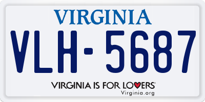 VA license plate VLH5687