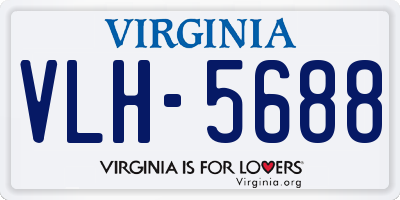 VA license plate VLH5688