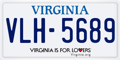 VA license plate VLH5689