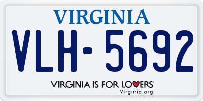 VA license plate VLH5692