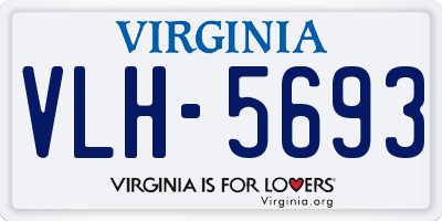 VA license plate VLH5693