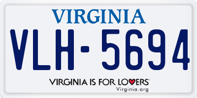 VA license plate VLH5694