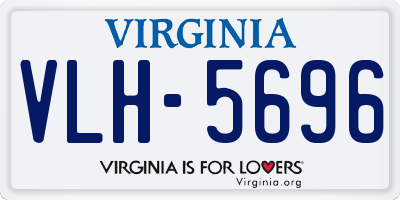 VA license plate VLH5696