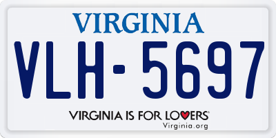 VA license plate VLH5697
