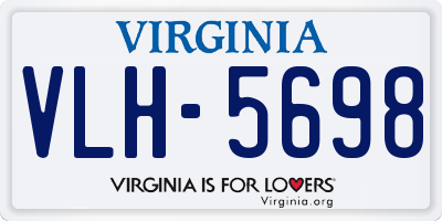 VA license plate VLH5698