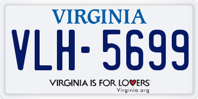 VA license plate VLH5699