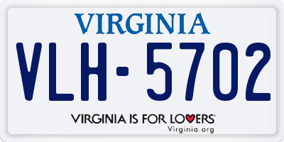 VA license plate VLH5702