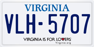 VA license plate VLH5707