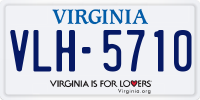 VA license plate VLH5710