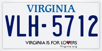 VA license plate VLH5712