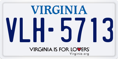 VA license plate VLH5713