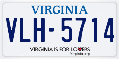 VA license plate VLH5714