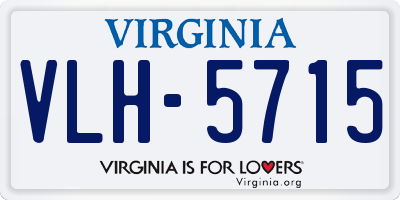 VA license plate VLH5715