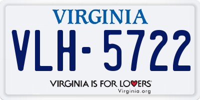 VA license plate VLH5722