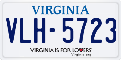 VA license plate VLH5723