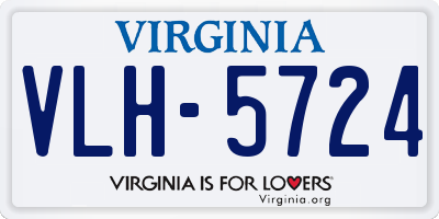 VA license plate VLH5724