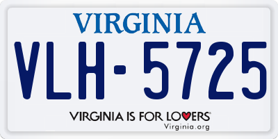 VA license plate VLH5725
