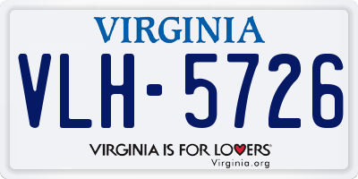 VA license plate VLH5726
