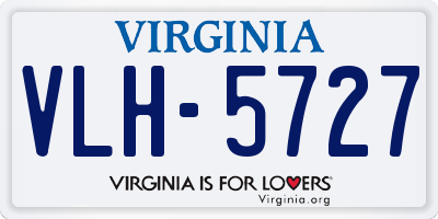 VA license plate VLH5727
