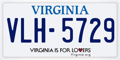 VA license plate VLH5729