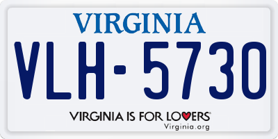 VA license plate VLH5730