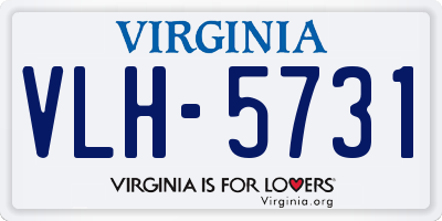 VA license plate VLH5731