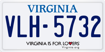 VA license plate VLH5732