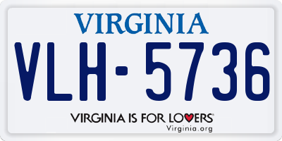 VA license plate VLH5736