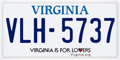 VA license plate VLH5737