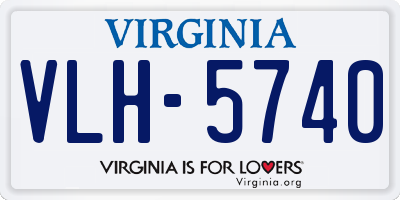 VA license plate VLH5740