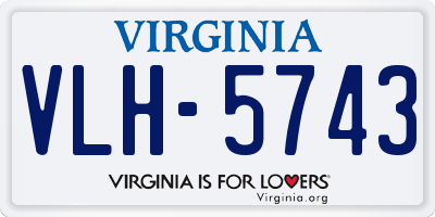 VA license plate VLH5743