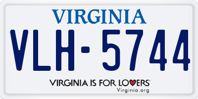 VA license plate VLH5744