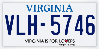 VA license plate VLH5746