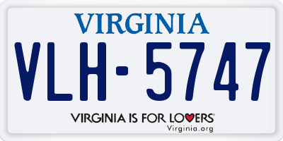 VA license plate VLH5747