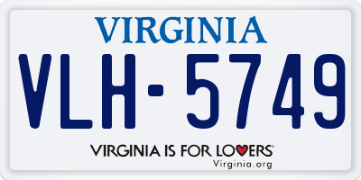 VA license plate VLH5749