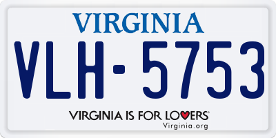 VA license plate VLH5753