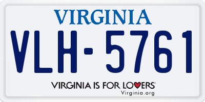 VA license plate VLH5761