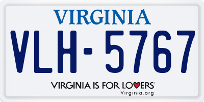 VA license plate VLH5767
