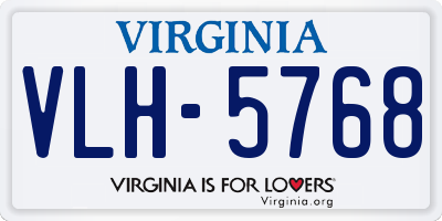 VA license plate VLH5768