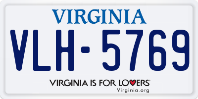 VA license plate VLH5769