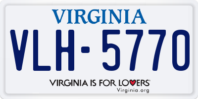 VA license plate VLH5770
