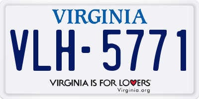 VA license plate VLH5771
