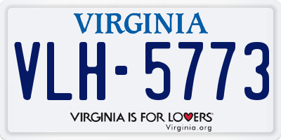 VA license plate VLH5773
