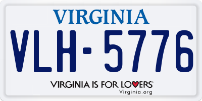 VA license plate VLH5776