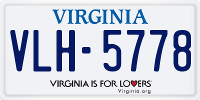 VA license plate VLH5778