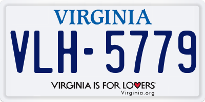 VA license plate VLH5779